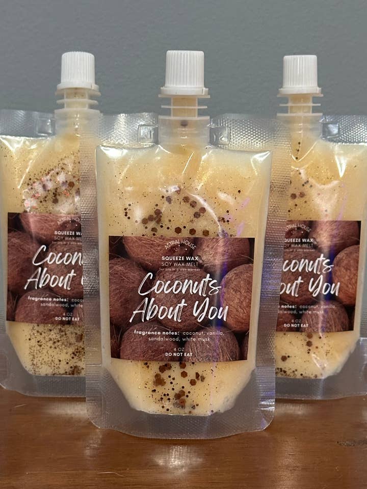 ‘Coconuts About You’ Squeeze Wax™ Cera di Soia Spremibile per la vendita all'ingrosso da parte di Astral House Aromas
