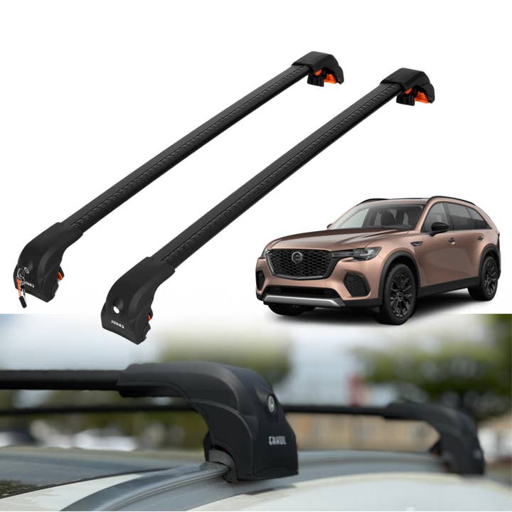 Heavy Duty 220 LBS Roof Rack Cross Bars for Mazda CX-70 2025-2026 - Black for wholesale by Erkul Auto USA