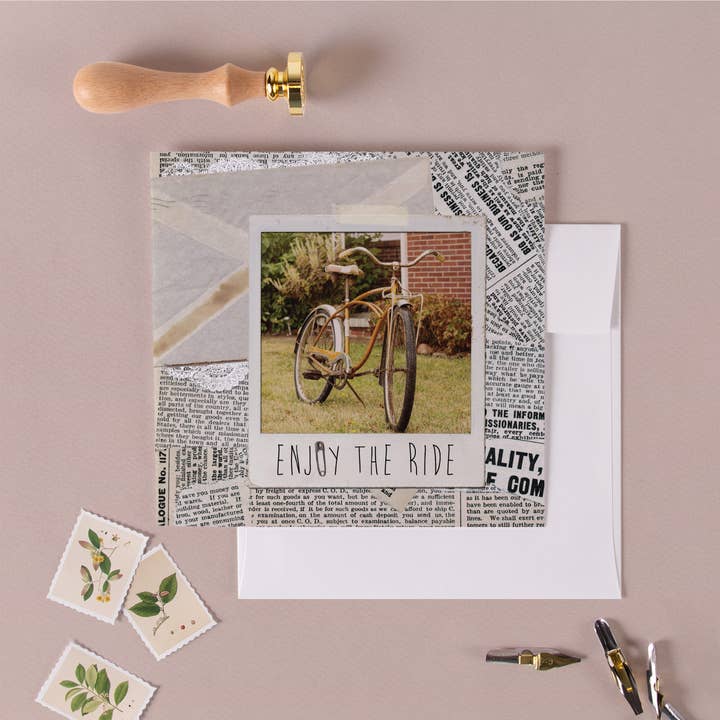 Vintage Bike Birthday Greeting Card for wholesale by P. Graham Dunn