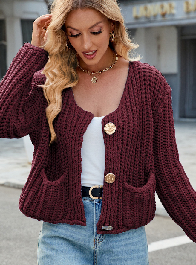 Miss Sparkling - Vente Cardigan – femme - Cardigan court en tricot10