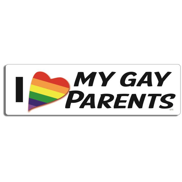 Autoaufkleber „I Love (Heart) My Gay Parents“, LGBT-Motiv, Automagnet für den Großhandel von Humper Bumper