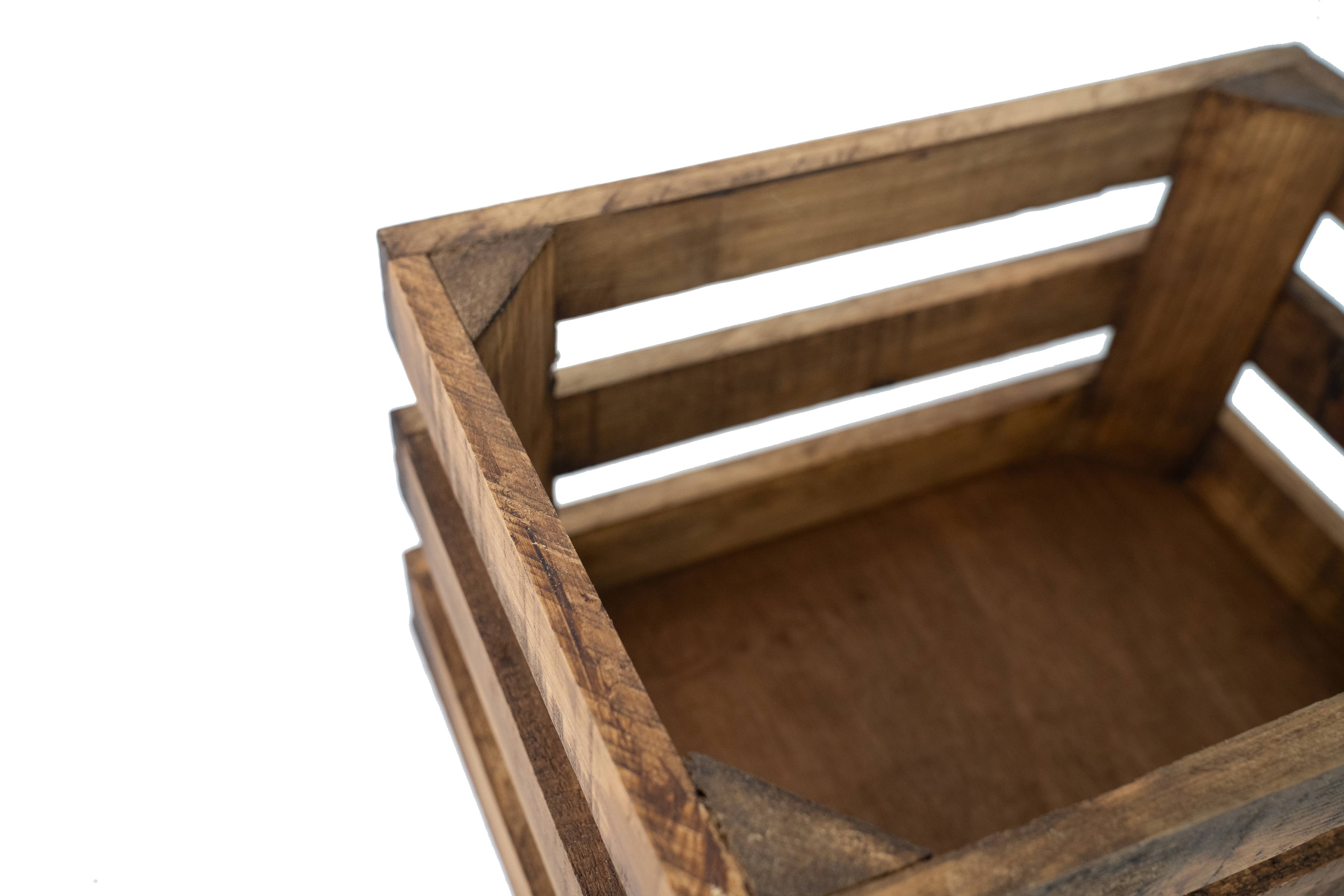 My Amigos Imports - Wholesale Retailer Display - Home & Living - Killian Rustic Wood Crate-Store Display-Set of 3-Brown 10