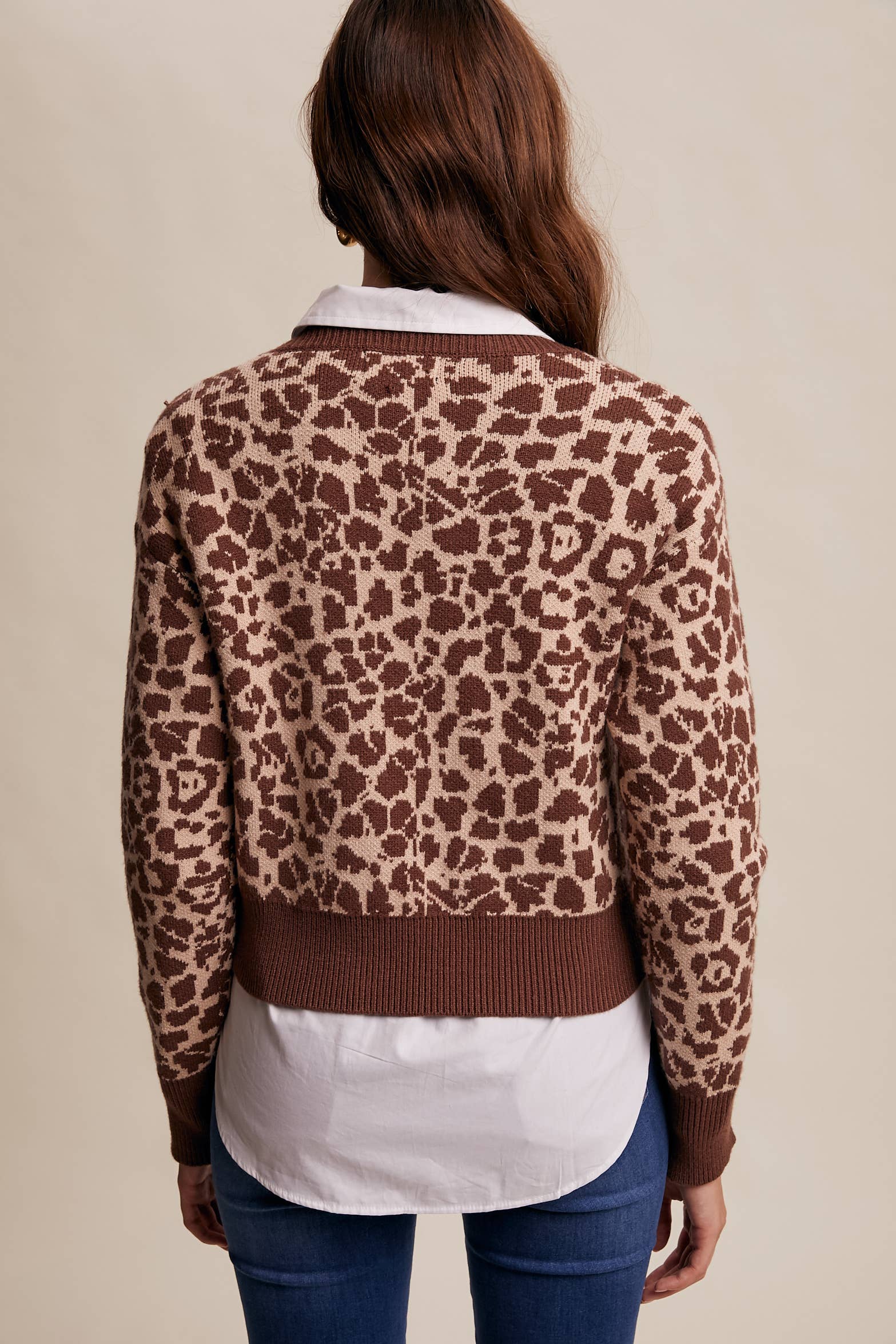 Listicle - Wholesale Cardigan - Women's - Leopard Knit Button-Up Cardigan LSW100113