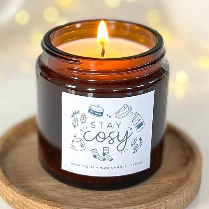 Stay Cosy Candle for wholesale by BearHugs