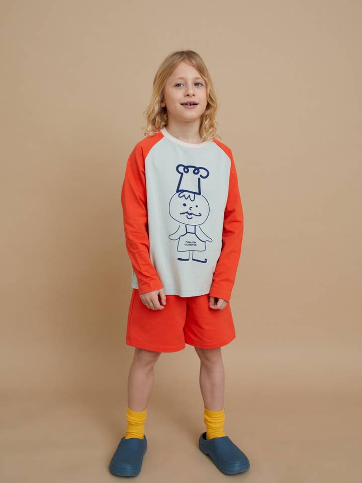 Langærmet t-shirt med Boulangerie-tryk for engroshandel hos OXOX CLUB