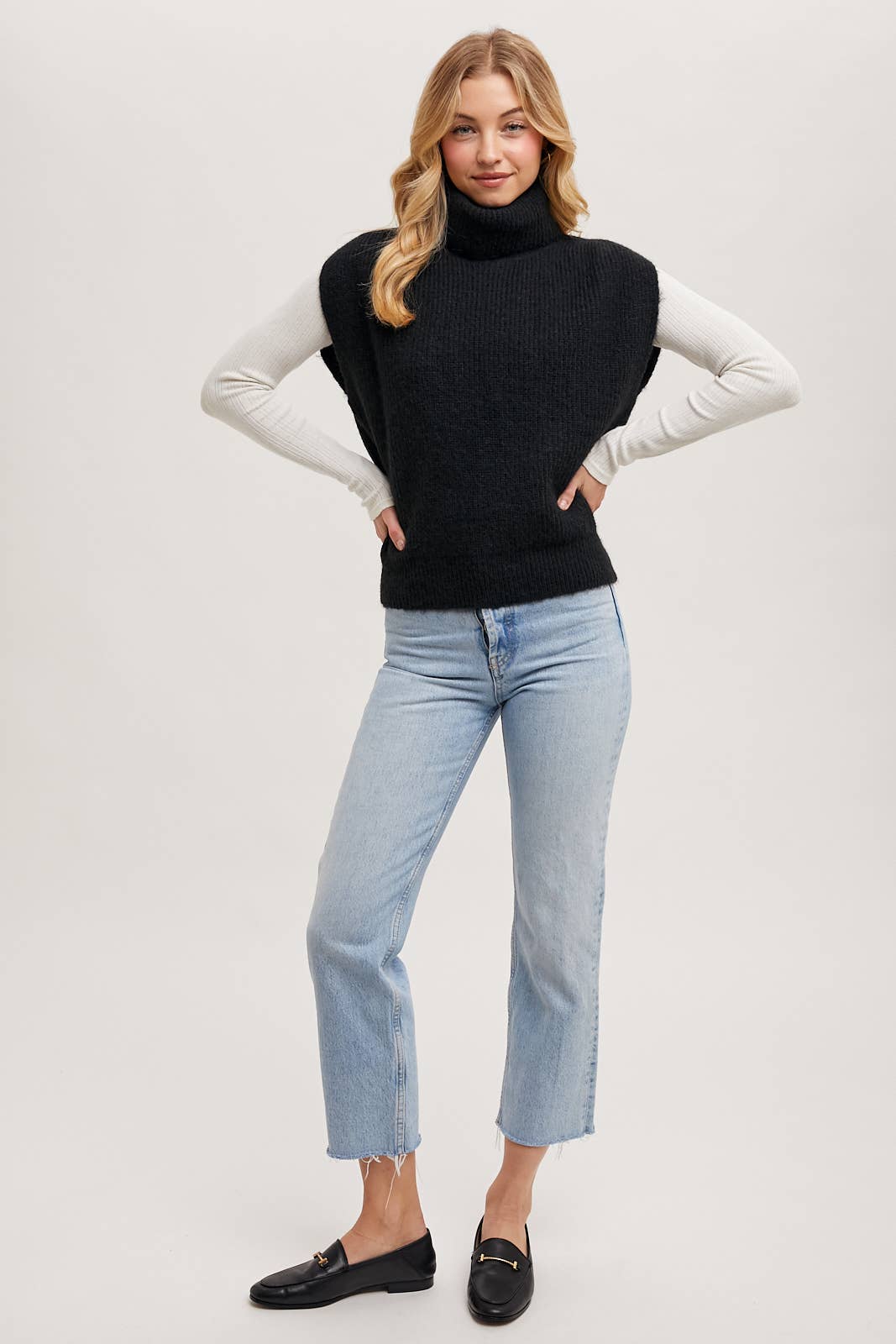 Bluivy - Wholesale Sweater Vest - Women's - TURTLENECK SWEATER KNIT VEST8