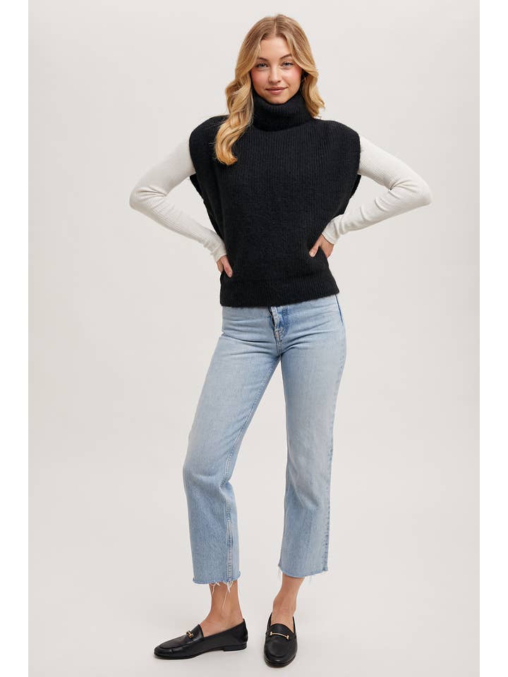 Bluivy - Wholesale Sleeveless sweatshirts – Women′s - TURTLENECK SWEATER KNIT VEST8