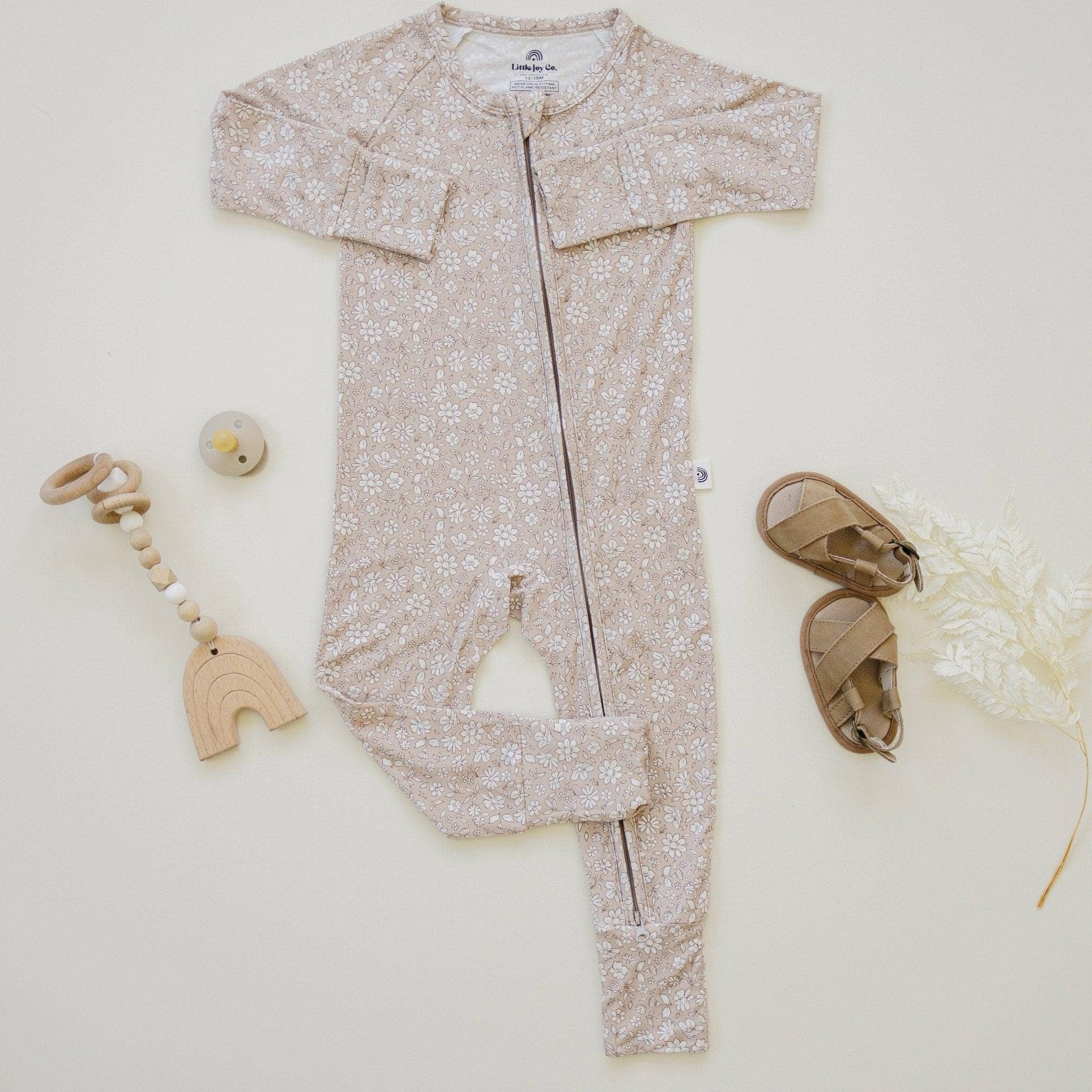 Little Joy Co. - Wholesale Sleepsuit - Baby - Dainty Ditsy Bamboo Zippy Romper7