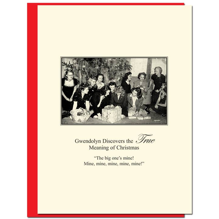 True Meaning Holiday Card for wholesale by Bloodshot Press