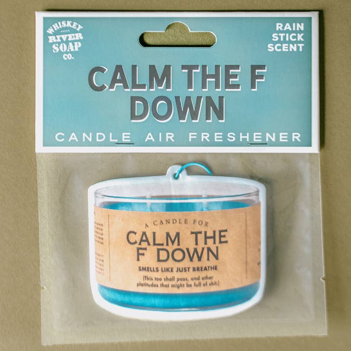 Whiskey River Soap Co. - Wholesale Air Freshener - Calm the F Down Air Freshener | Funny Car Air Freshener