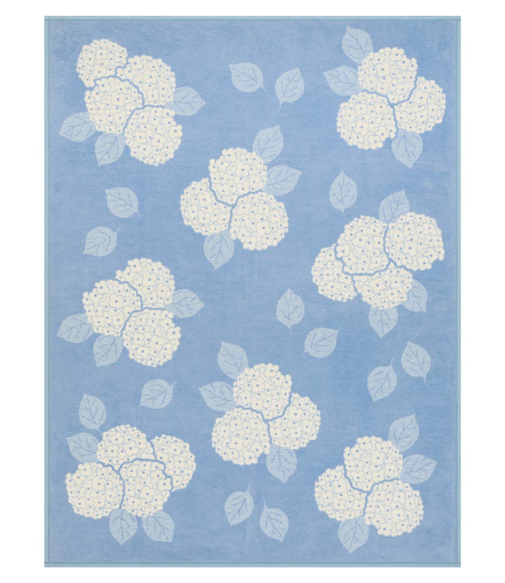 ChappyWrap - Wholesale Throw Blanket - Hydrangeas Bluebell Blanket1