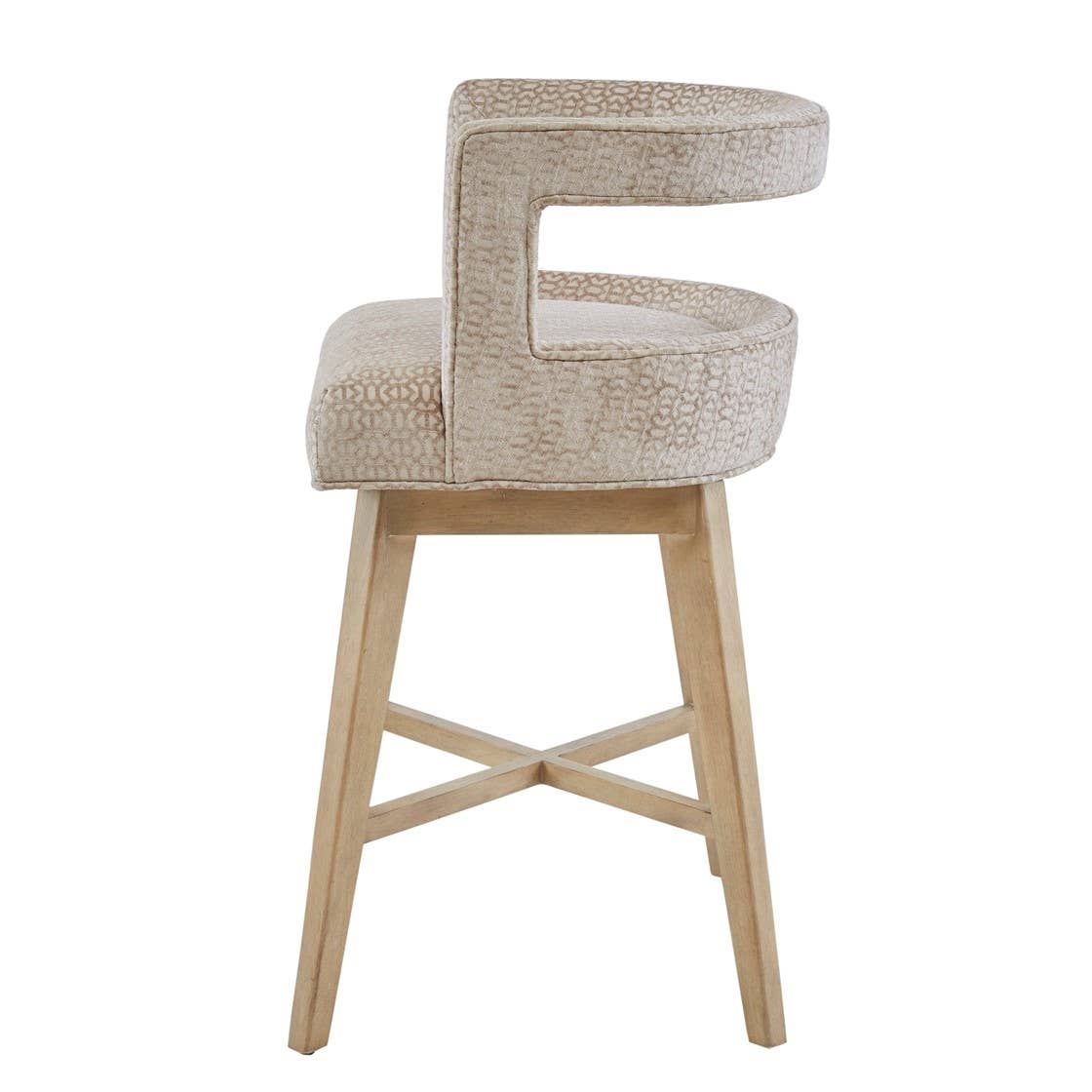 Olliix - Wholesale Stool - Distressed Upholstery Counter Stool, Cream6