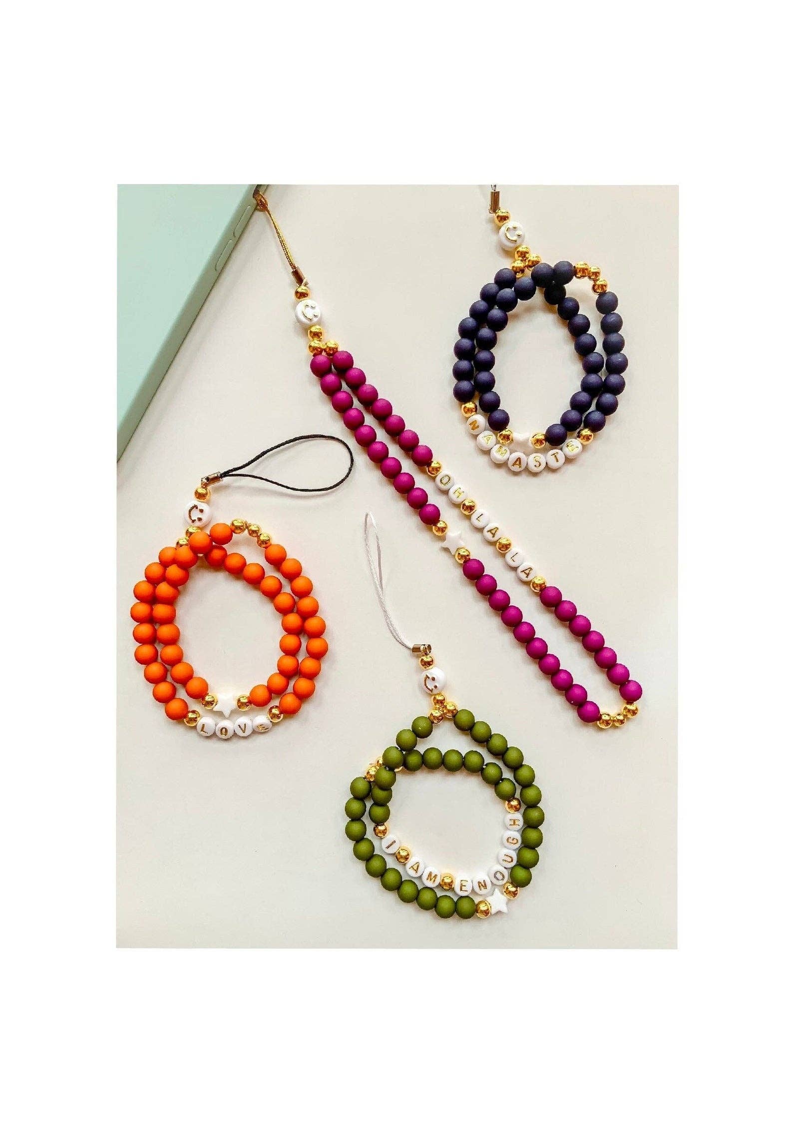 PetitAtelier0711 - Wholesale Phonecase Strap - Mobile phone necklace with pearls and smiley3