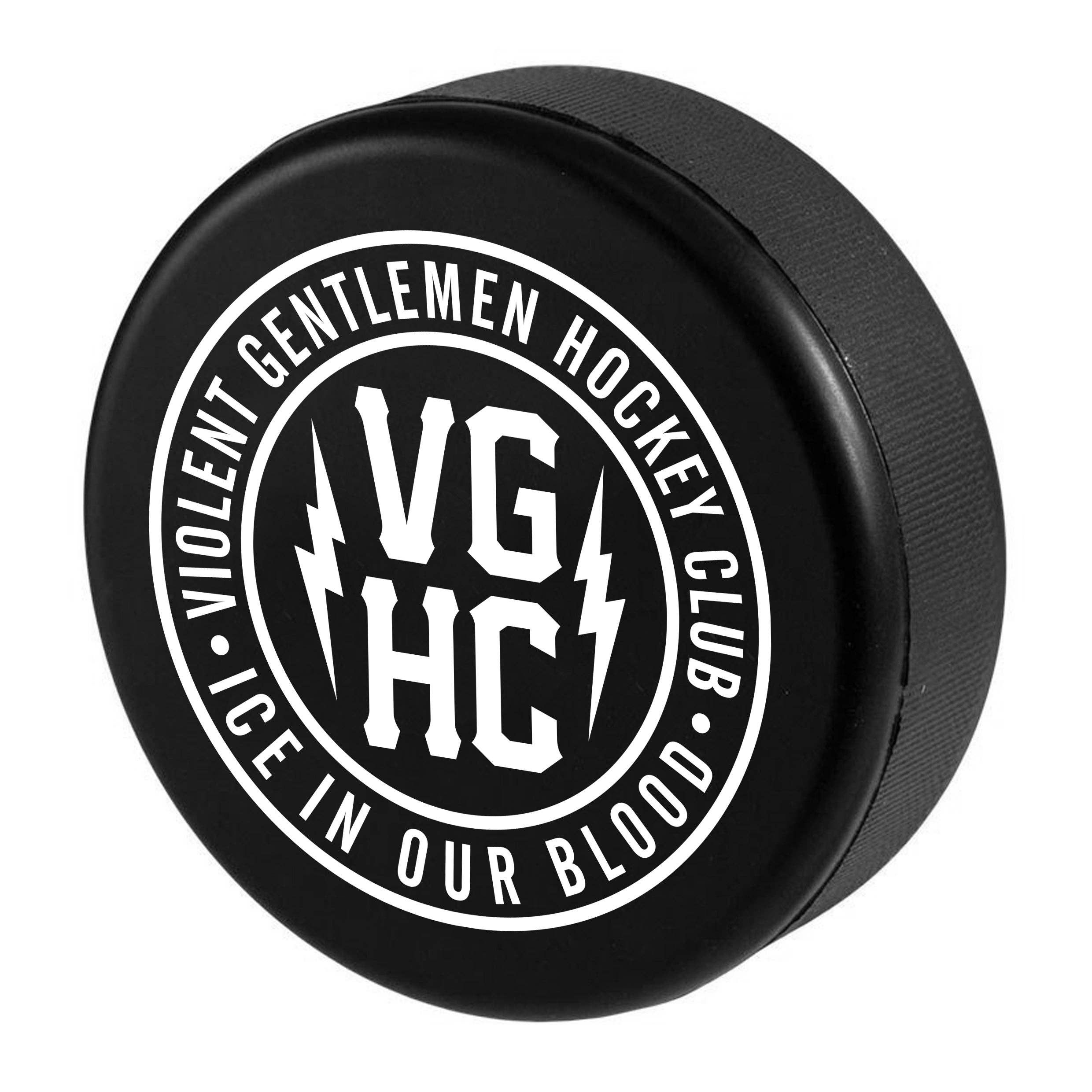 Black Hockey Puck Stress Reliever for wholesale on Faire1