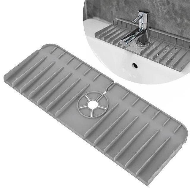 AccessCuisine - Wholesale Sink Strainer/Stopper - Silicone Sink Mat Faucet Splash Guard Water Draining Mat0