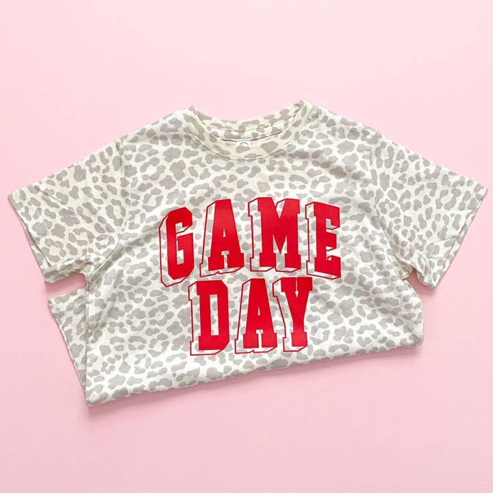 Cheetah Game Day Kids Tee for wholesale by The Babe Co.