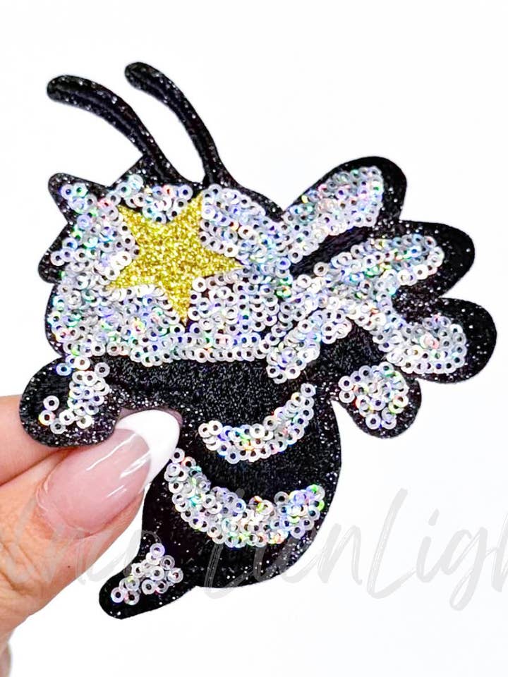 Hornet Mascot Gameday Sequin Patch - Small for wholesale by ABLNco