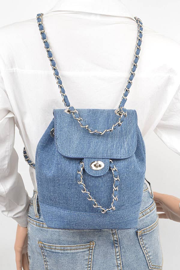 3AM BY H&D ACCESSORIES - Wholesale Backpack - Women's - Denim BackPack5