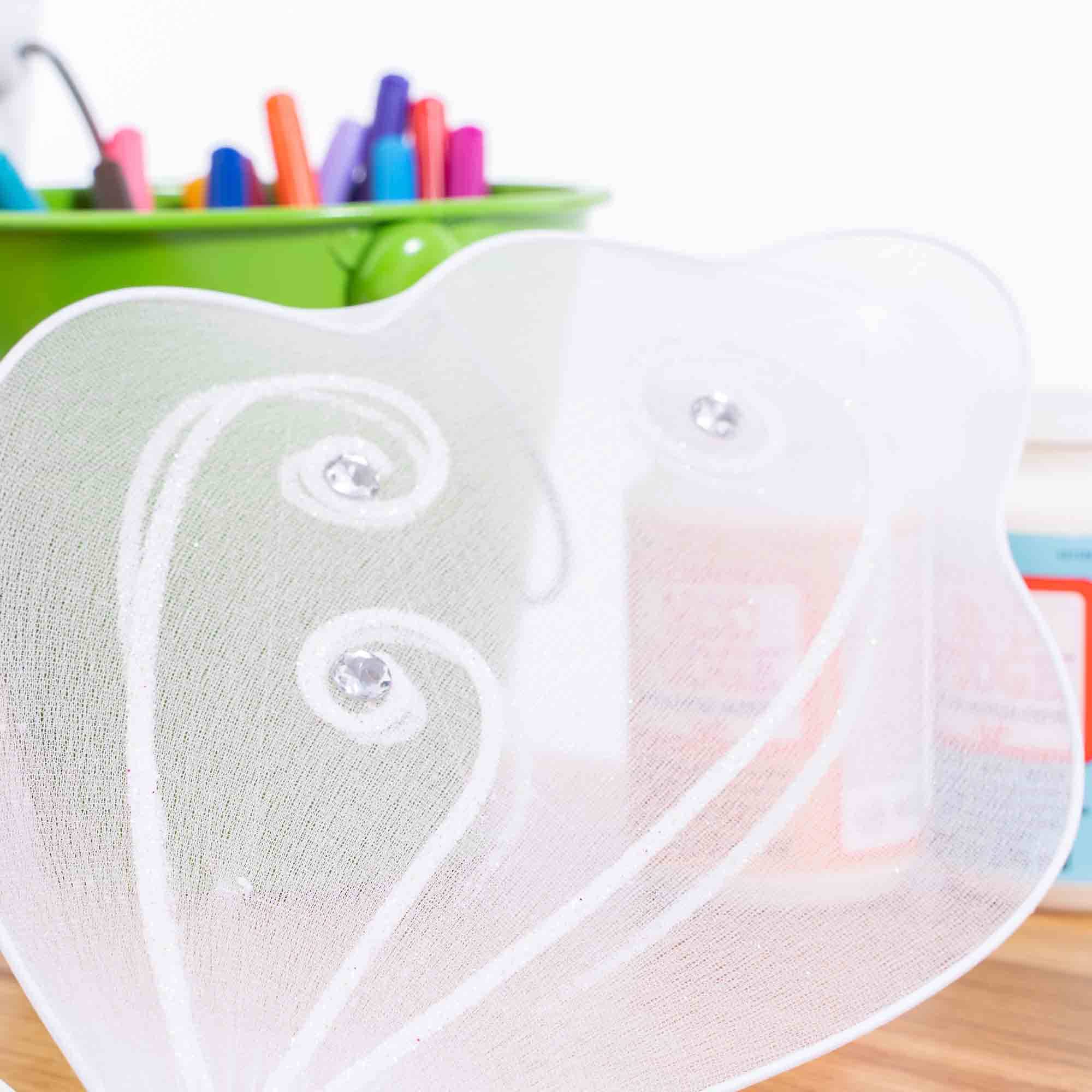 Portofino International Trading, USA - Wholesale Costume - Kids - Nylon Butterfly Wings with Elastic 19" x 16" - White4