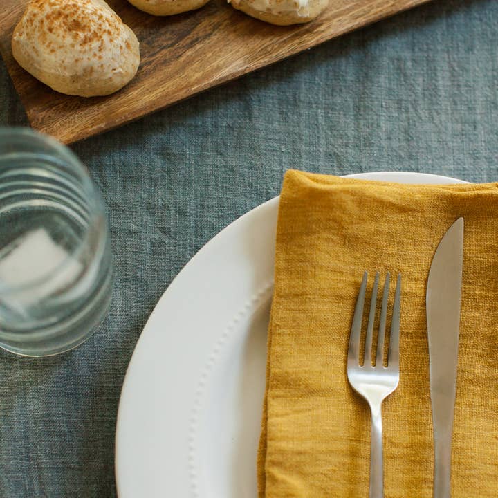 Creative Women - Wholesale Dinner & Cloth Napkin - Stone Washed Linen Hemmed Dinner Napkin9