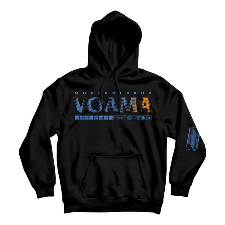 Sweat à capuche noir VOAMA pour la vente par Rude Records