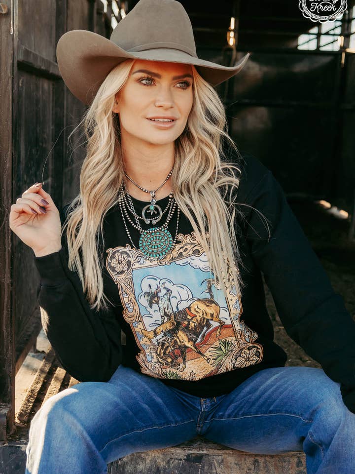 Sterling Kreek - Wholesale Graphic Sweatshirt - Women's - Rough Start Pullover1