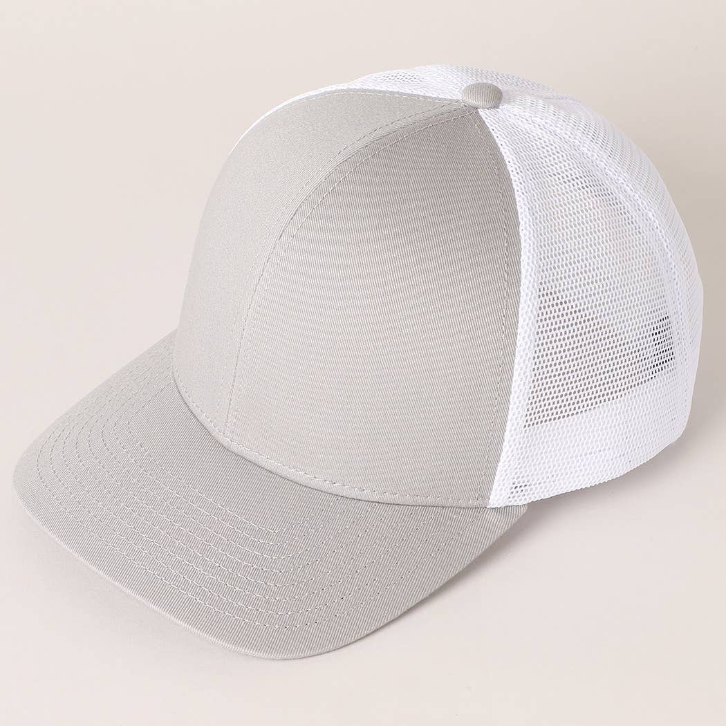 Fashion City - Wholesale Trucker Hat - Unisex - Two Tone Cotton Trucker Hat with Mesh Back21