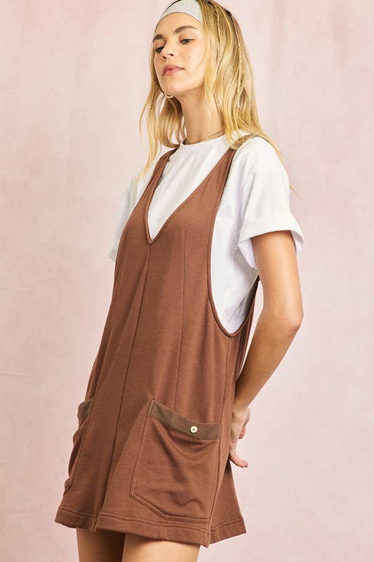 ILLA ILLA - Wholesale Dress - Women's - Cotton Terry Twill Tape Overall Mini Dress11