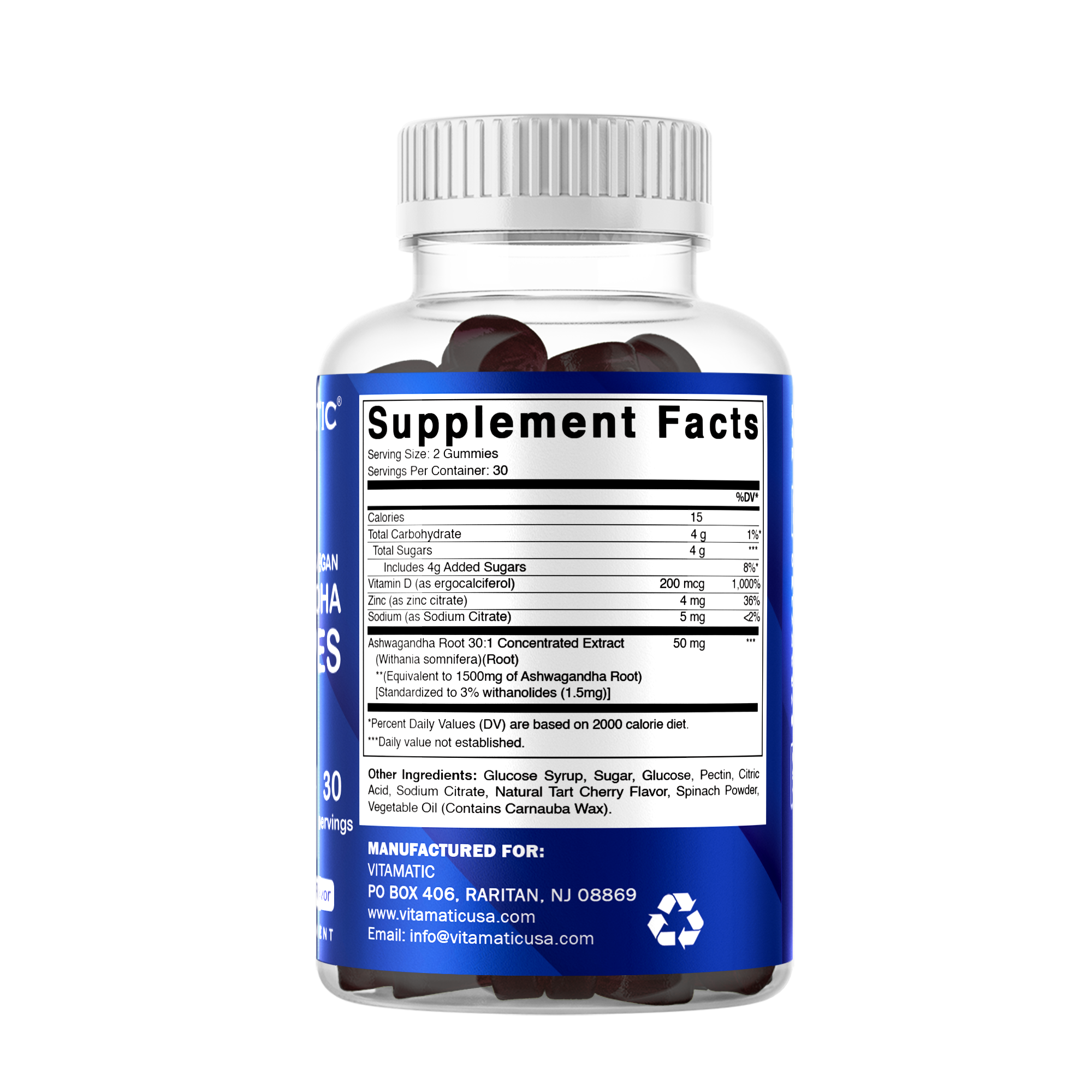 Vitamatic - Wholesale Oral Supplement/Vitamin - Vitamatic | Ashwagandha 1500mg | 60 Vegan Gummies8