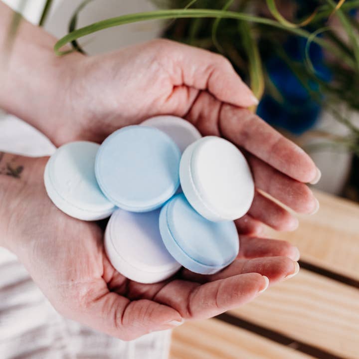 Baudelaire - Wholesale Shower Steamer/Bomb - REPLENISH – Eucalyptus Rain Shower Steamers 7oz2