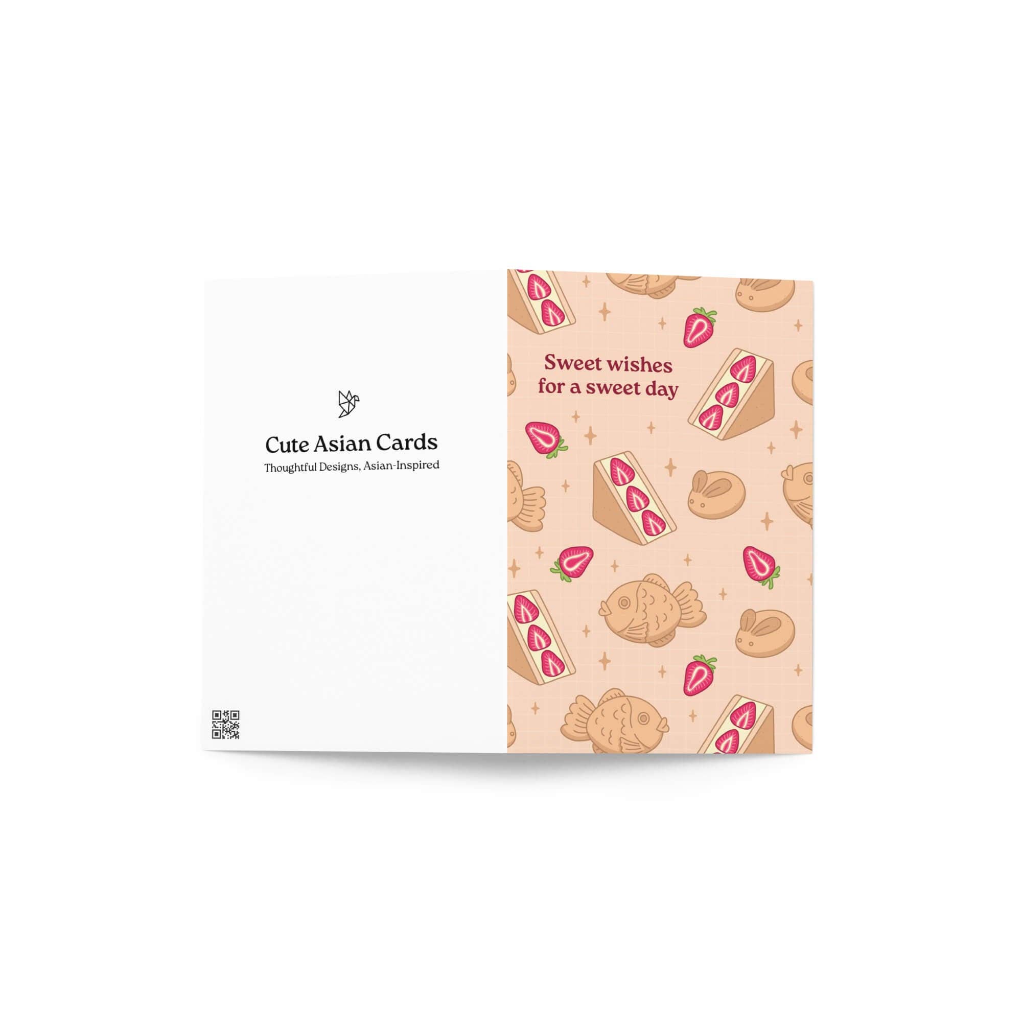 Cute Asian Cards – wholesale Birthday card – Sweet Dessert Birthday Card | Funny Aesthetic Asian Greeting Cards4