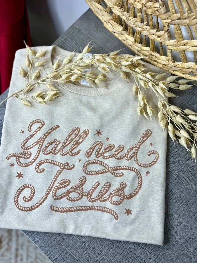 Y'all Need Jesus (Gildan Sublimation T-Shirt) for wholesale by 1/2 Penny Wholesale