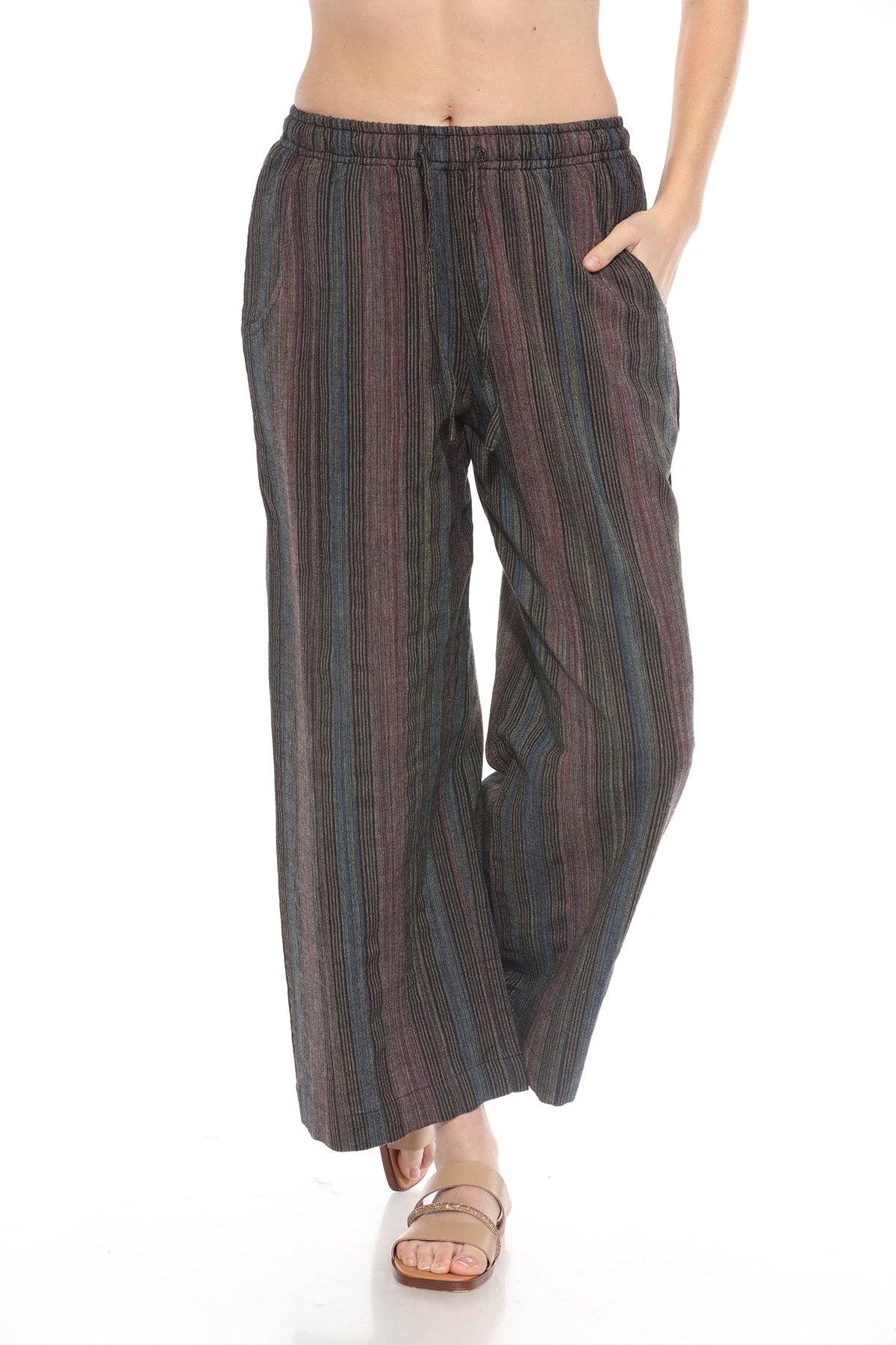 Lakhays Collection Inc. - Wholesale Pants - Women's - Striped Womens Wide Leg pants0