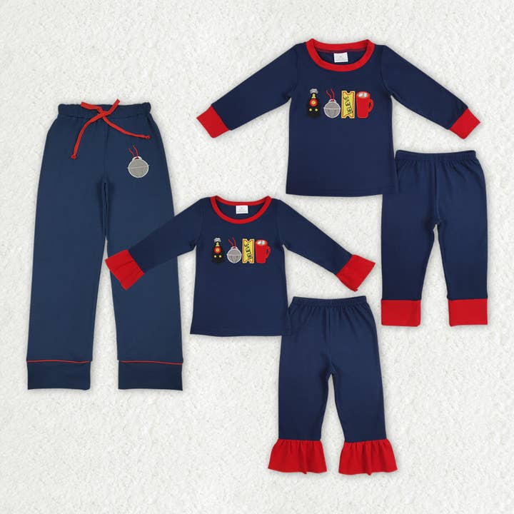 Aier Wholesale - Wholesale Sleepwear Set - Kids - Family Girls Boys Adult Christmas Train Shirts Pants Pajamas Clothes Sets
