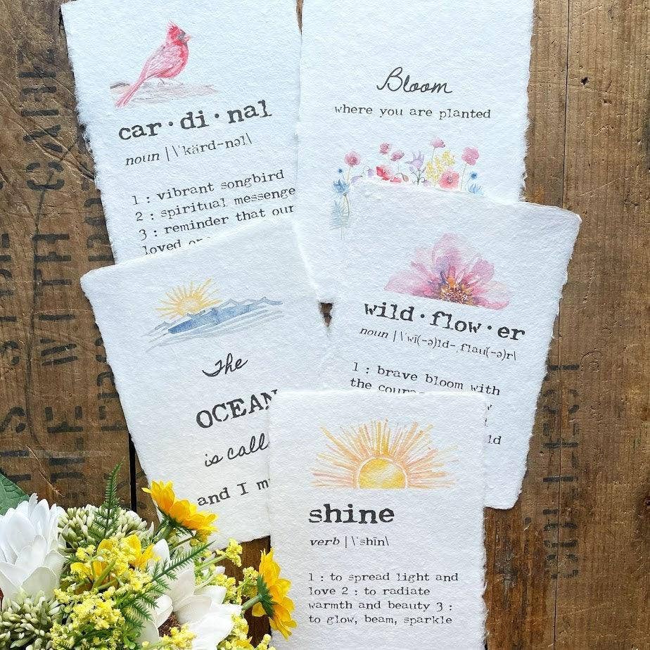 Alison Rose Vintage – wholesale Konsttryck – havet kallar offerttryck på handgjort bomullspapper7