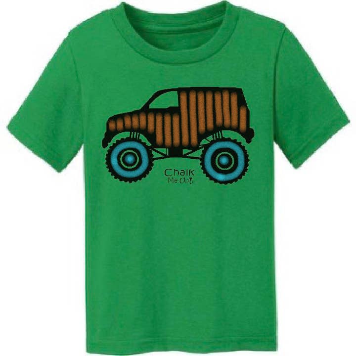 T-shirt Monster Truck pour tout-petits avec lot de 6 craies pour la vente par Chalk Me Up