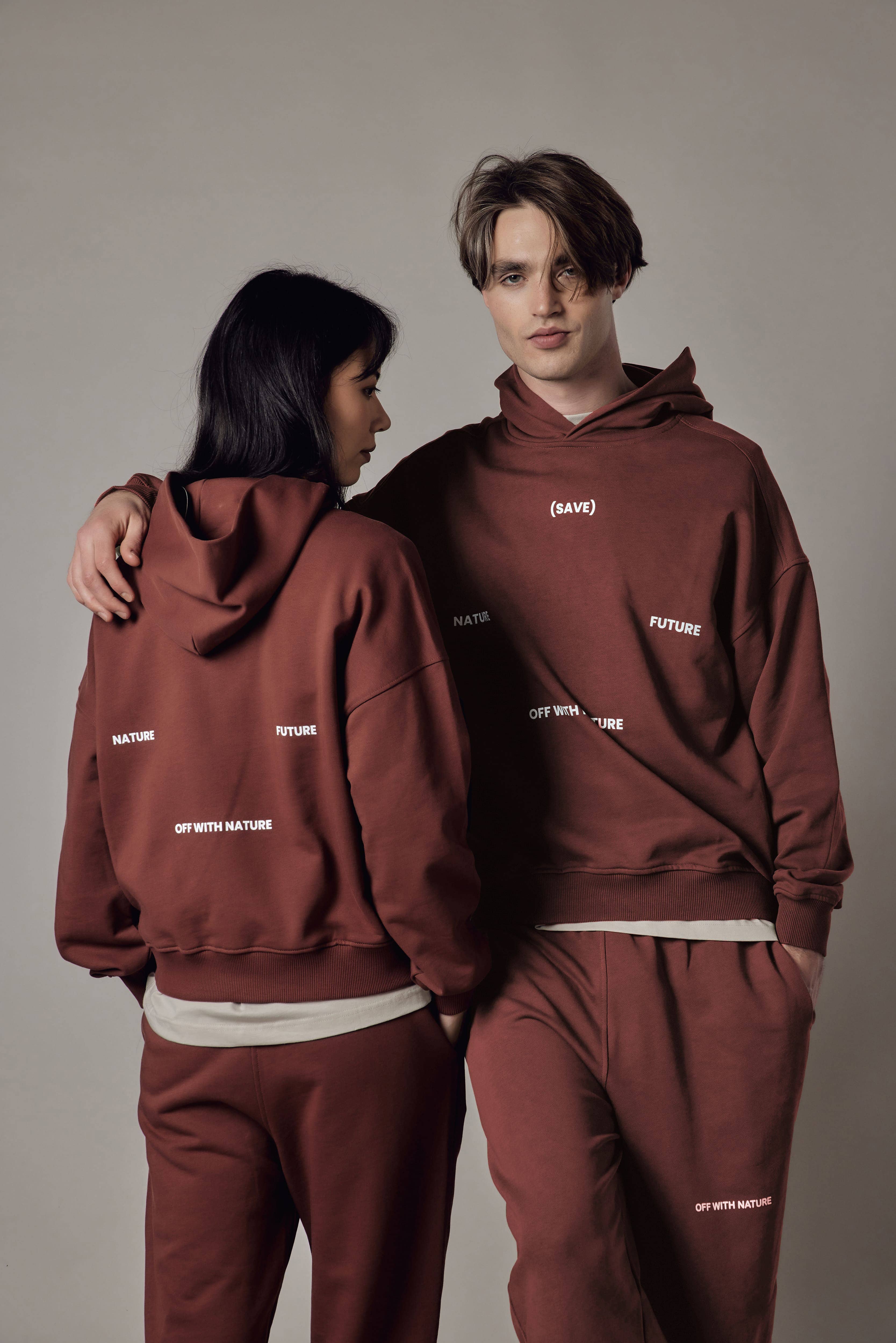 OWN OFF WITH NATURE – Hoodie - Homem por atacado – Camisola com Capuz Loose Fit12