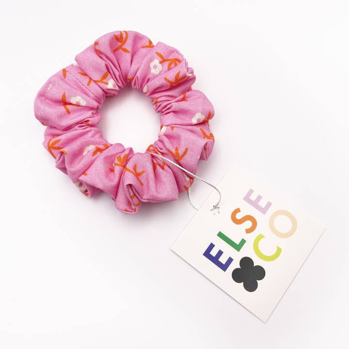 ELSE - Wholesale Scrunchie - Women's - Orange Gingham Plaid Scrunchies, Womens Scrunchies Hair Ties3