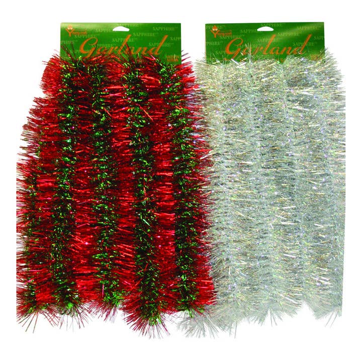 FC Young 12ft Royal Tinsel Garland - Pack of 6 for wholesale by Everyday Supply Co