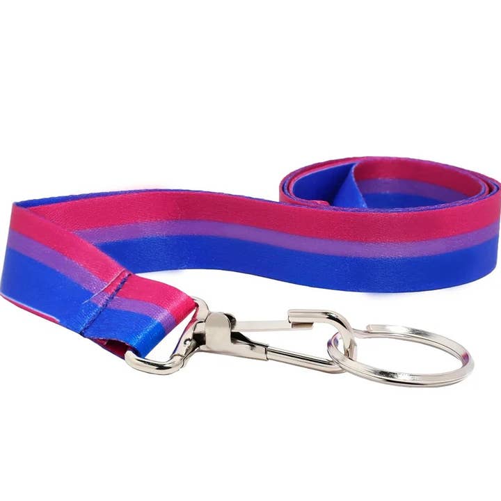 Bisexual Flag Lanyards for wholesale by The Awareness Company