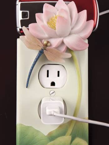 Dragonfly Outlet Cover/ Cell Phone Holder for wholesale by Ibis and Orchid Design