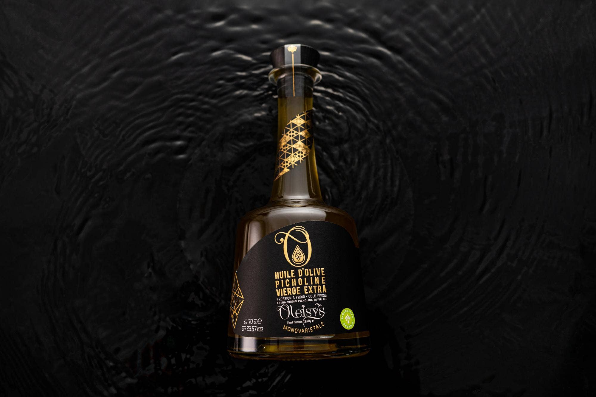 Oleisys - Vendita all'ingrosso Olio d'oliva - Olio extravergine di oliva biologico monovarietale Picholine Oleisys 700 ml5