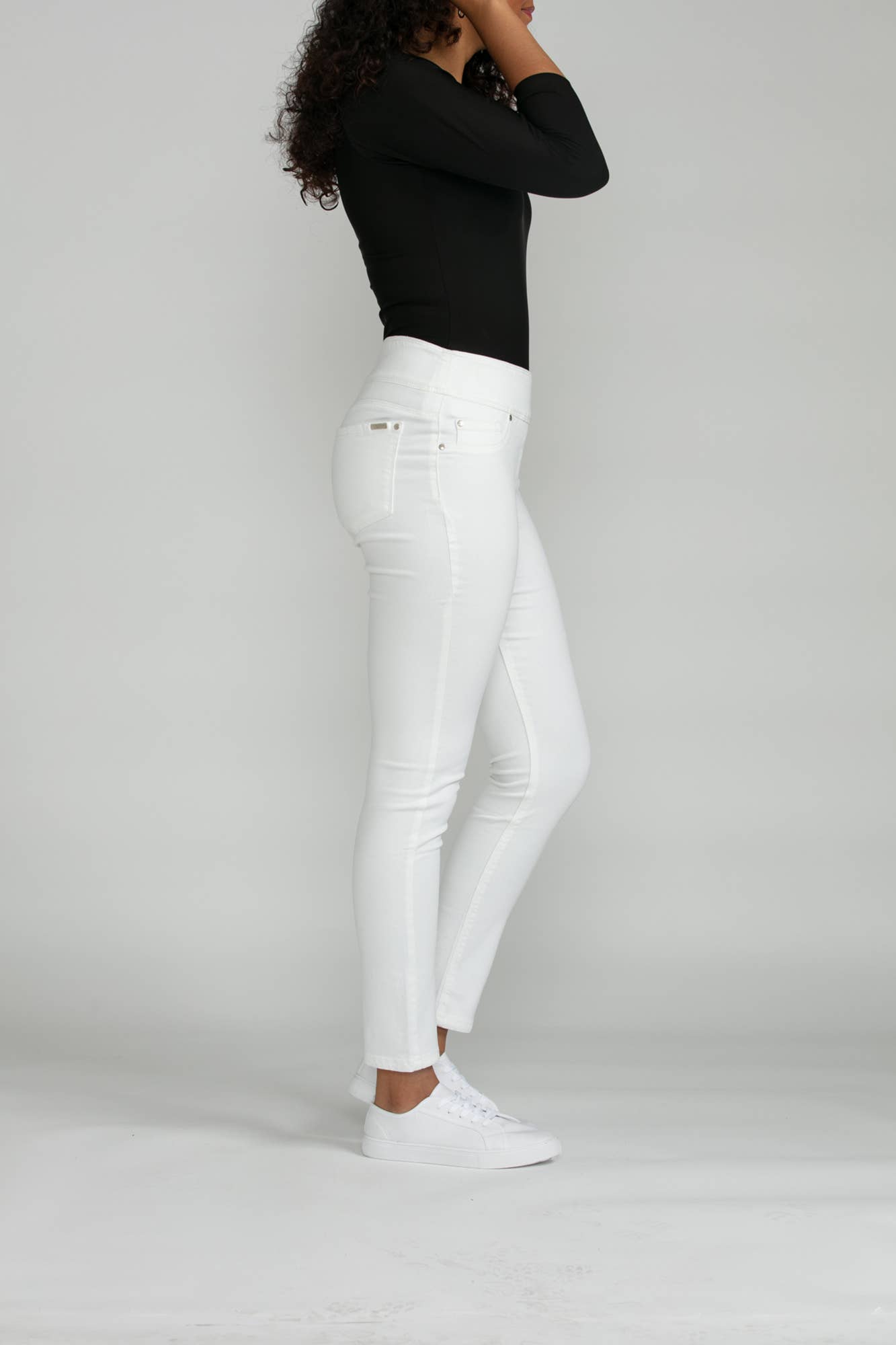 Bluberry Denim – Großhandel Jeans – Damen – BluberryDenim Elastischer Bund Slim White BBD-EW-ALONDRA4