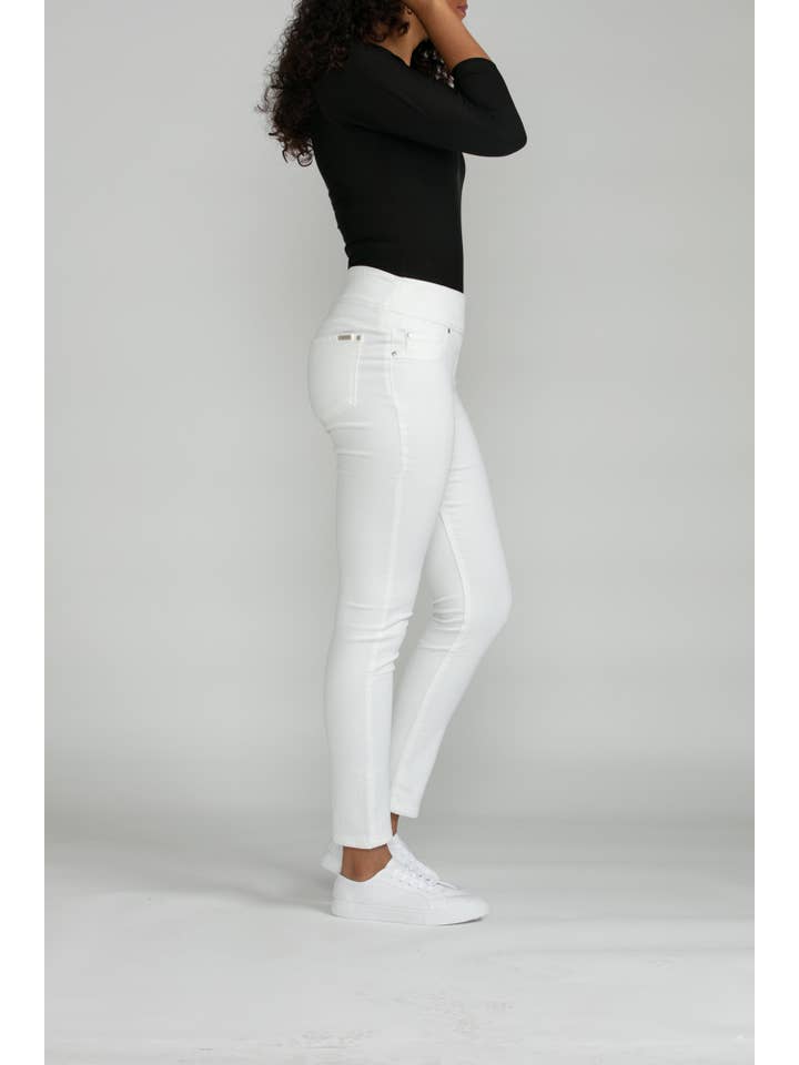 Bluberry Denim – Großhandel Jeans – Damen – BluberryDenim Elastischer Bund Slim White BBD-EW-ALONDRA4