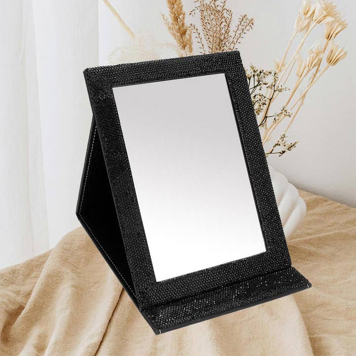 Sensibling Corp. - Wholesale Makeup Mirror - Bling Studded Folding Makeup Mirror2