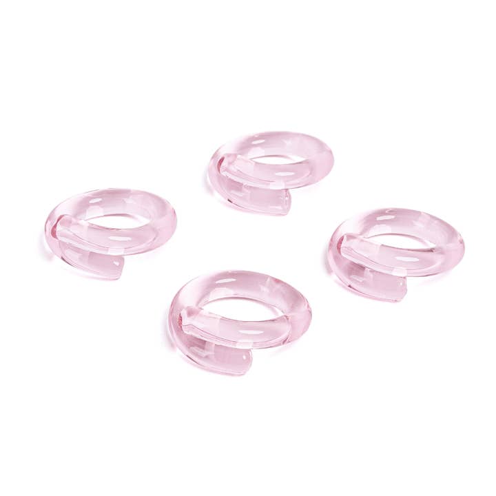 over&back - Wholesale Napkin Ring - Glass Napkin Rings – Hosting Essential – Set of 412