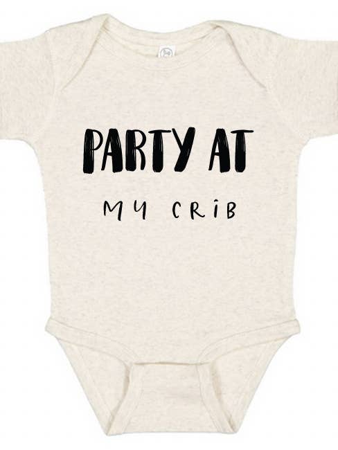 Paper Cow LLC - Wholesale Bodysuit (Non-Footed) - Baby - Baby Party at my Crib Graphic Cotton Bodysuit5