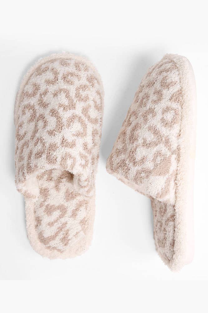 Hana - Wholesale Slippers - Women's - Leopard Print Fuzzy Microfiber Slipper6
