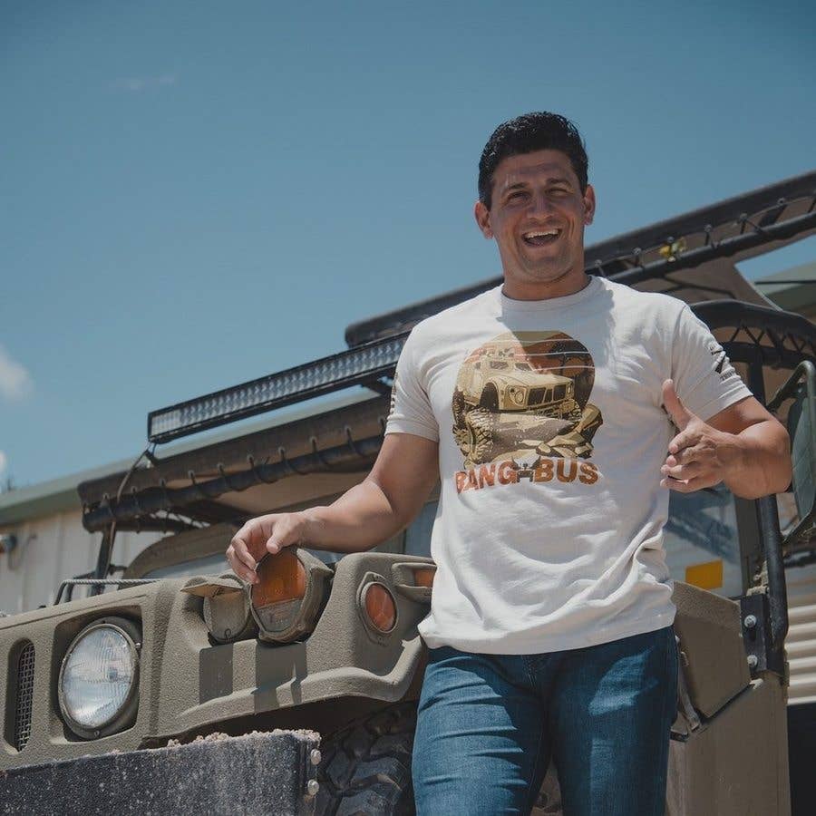 Grunt Style - Wholesale Screen Printed T-Shirt - Men's - Bang Bus T-Shirt - Sand2