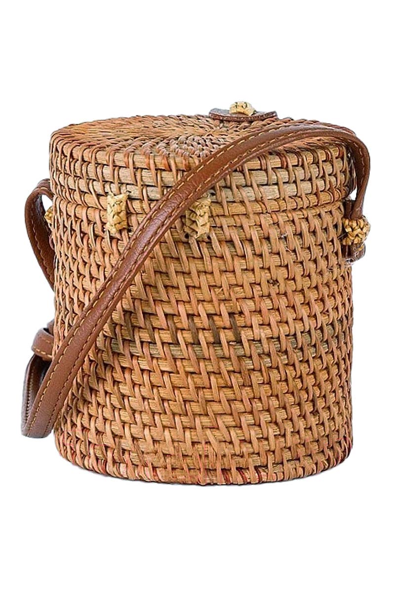 Cap Zone - Wholesale Crossbody Bag - Women's - Genuine Rattan Straw Basket Shell Crossbody Bag2